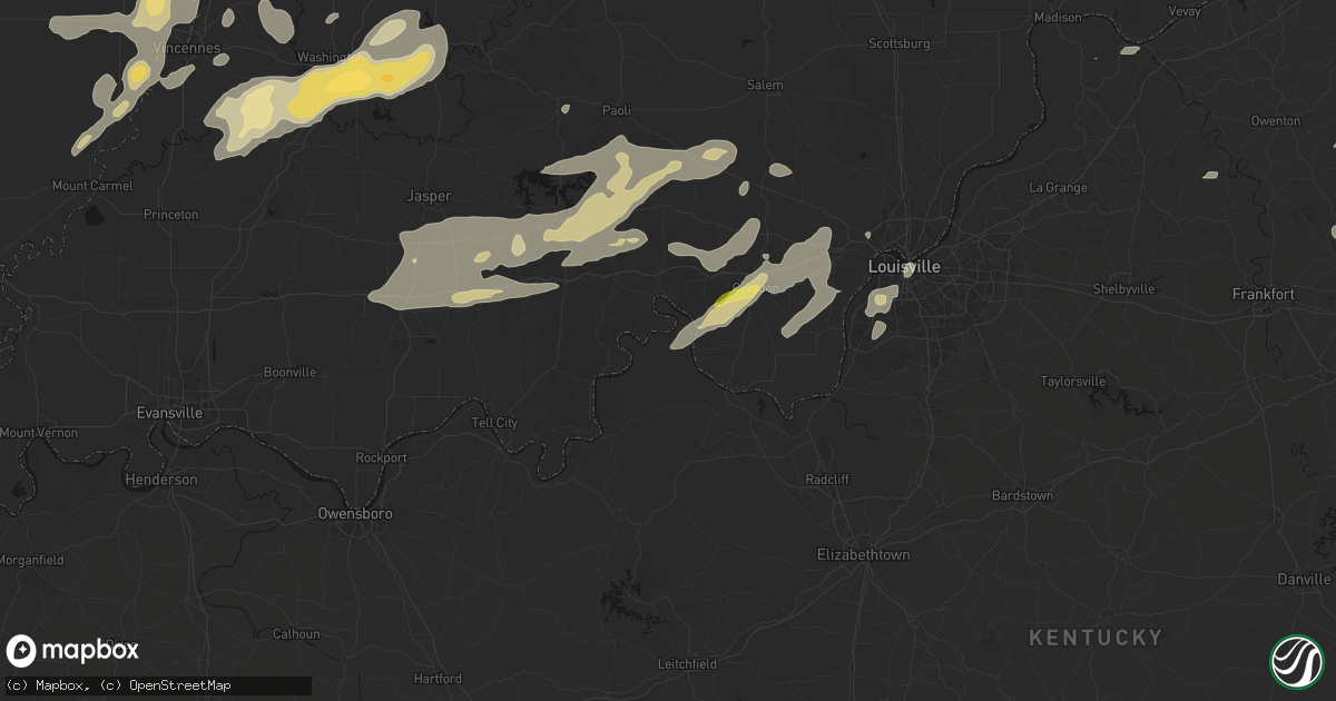 Hail map in Battletown, KY on May 16, 2026