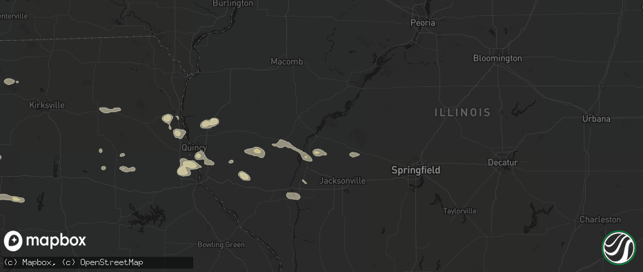 Hail map in Beardstown, IL on May 16, 2026
