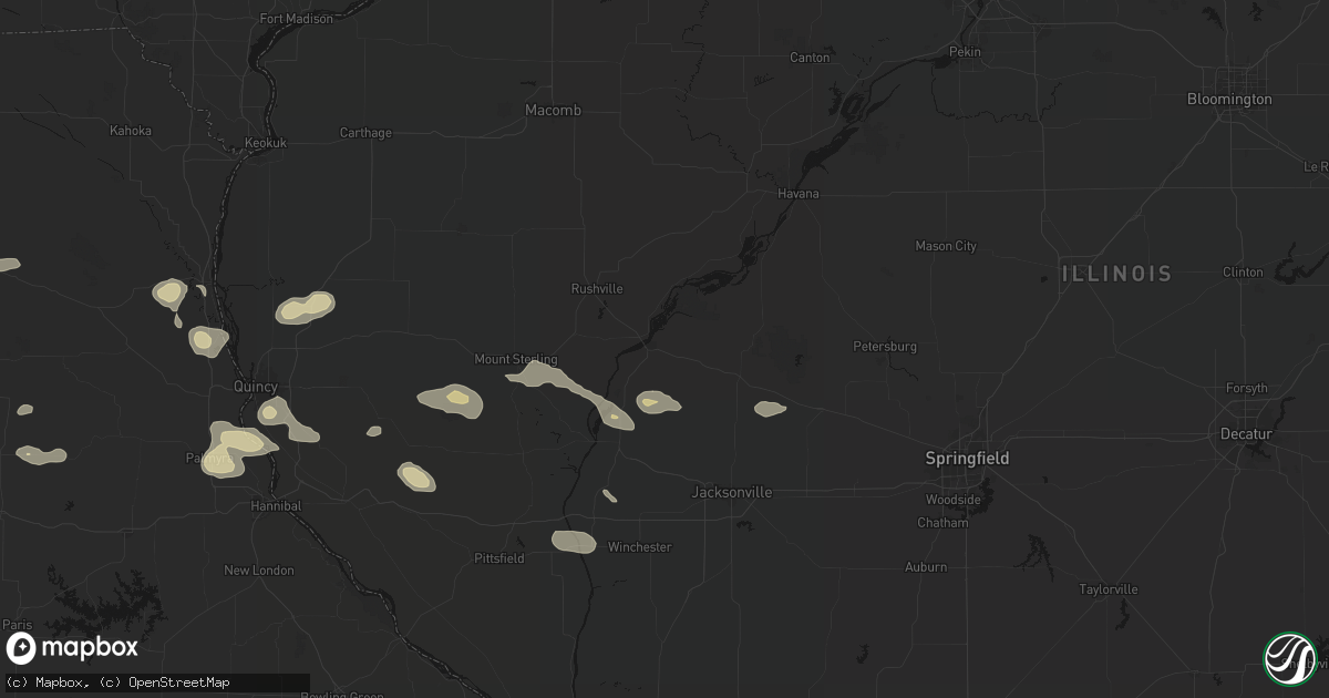 Hail map in Beardstown, IL on May 16, 2026