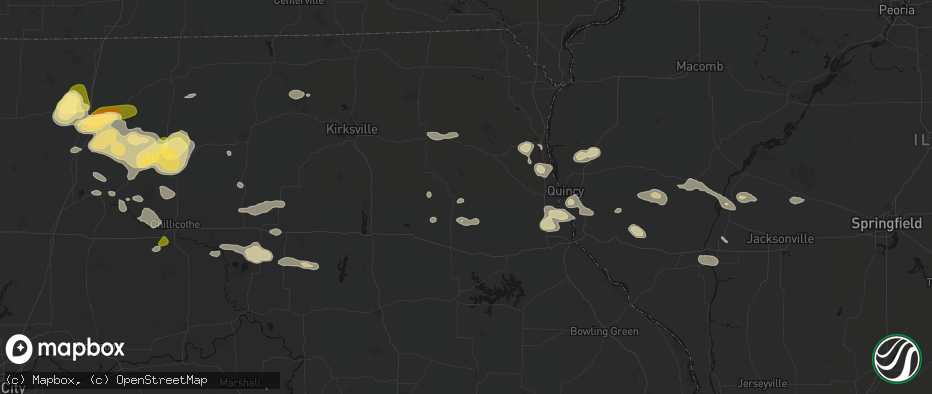 Hail map in Bethel, MO on May 16, 2026