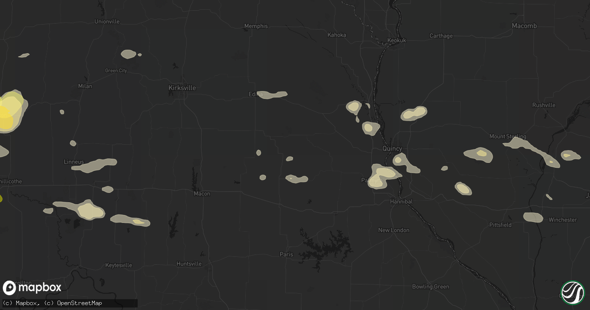 Hail map in Bethel, MO on May 16, 2026