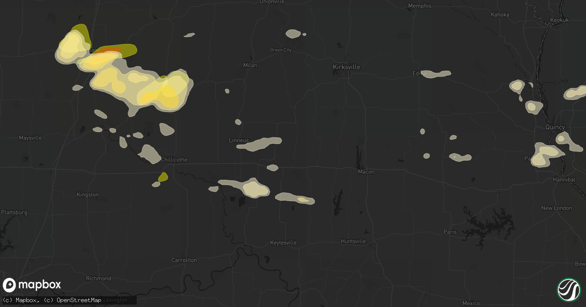 Hail map in Bucklin, MO on May 16, 2026