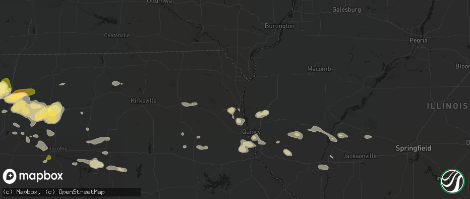 Hail map in Canton, MO on May 16, 2026