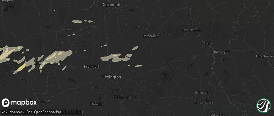 Hail map in Carlisle, KY on May 16, 2026