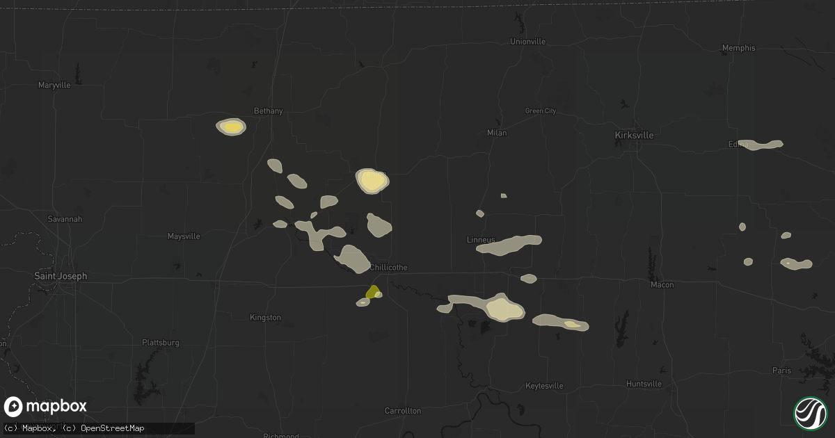 Hail map in Chula, MO on May 16, 2026
