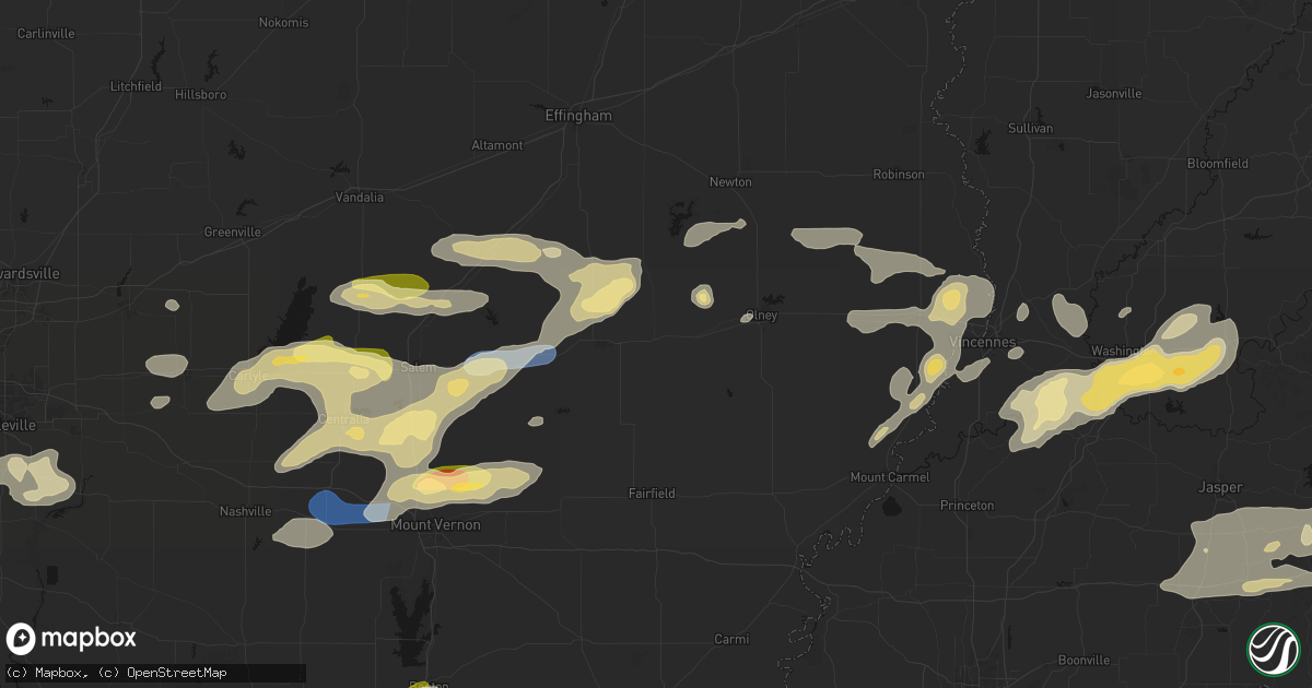 Hail map in Clay City, IL on May 16, 2026