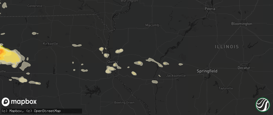 Hail map in Clayton, IL on May 16, 2026