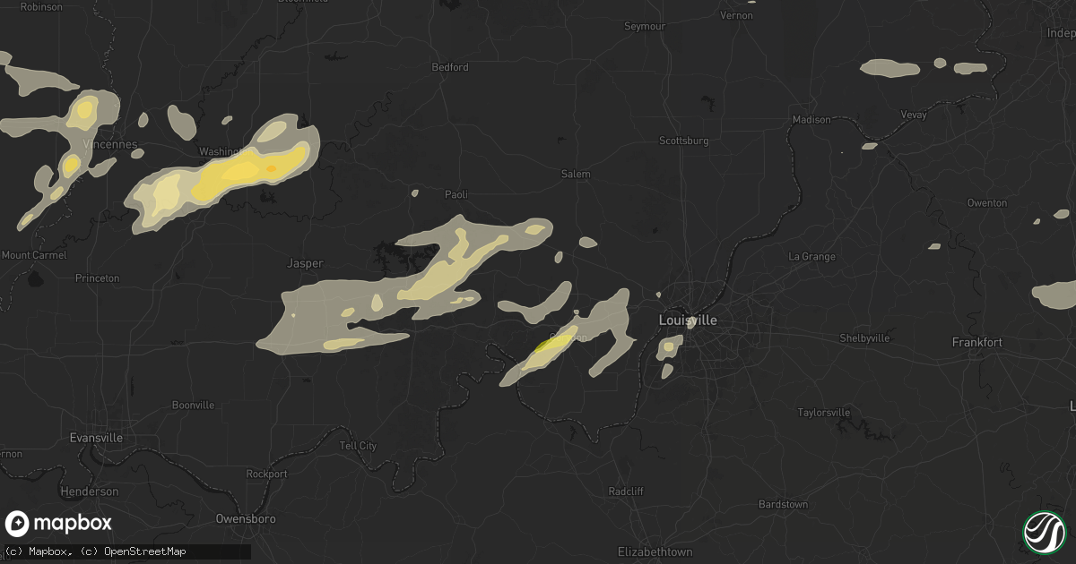 Hail map in Depauw, IN on May 16, 2026
