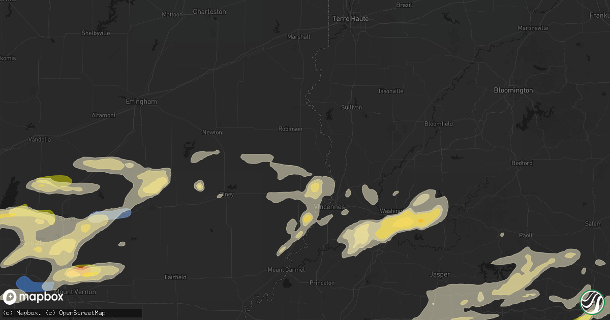 Hail map in Flat Rock, IL on May 16, 2026