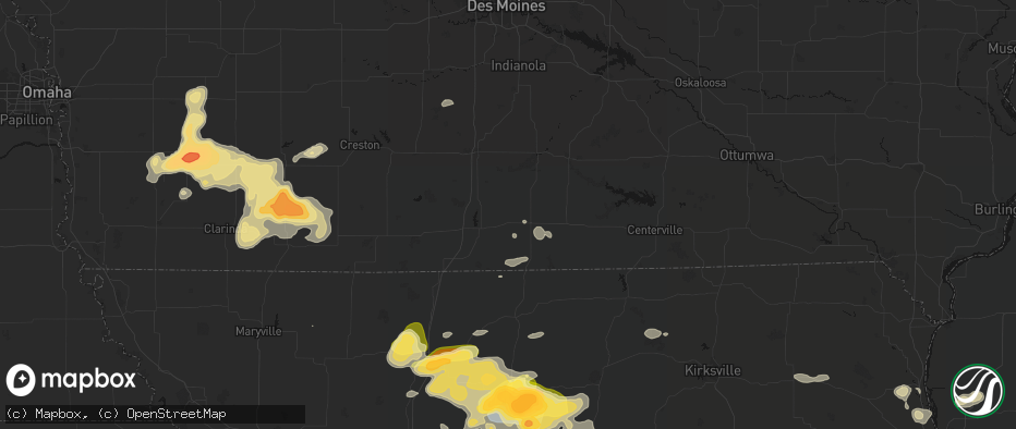 Hail map in Garden Grove, IA on May 16, 2026