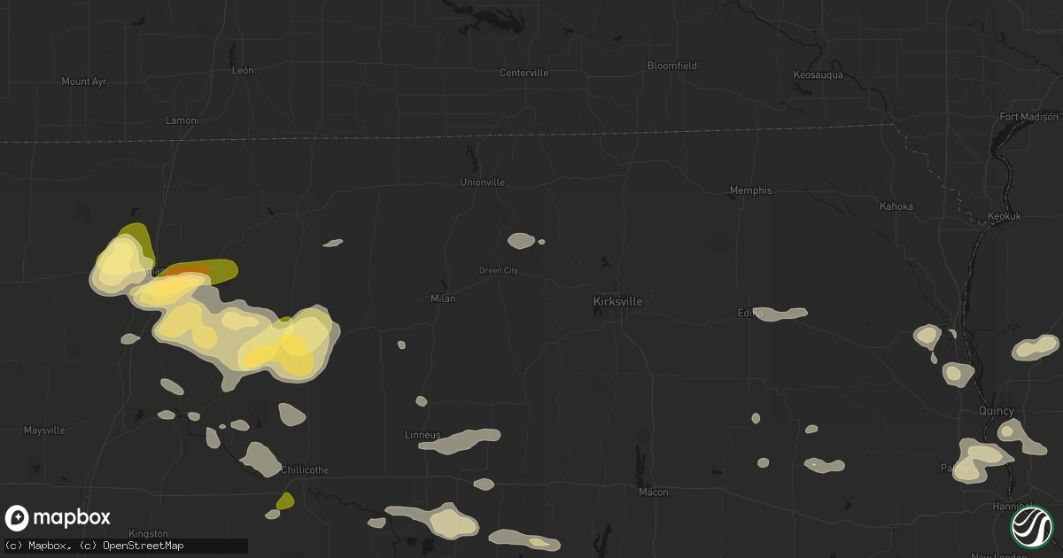 Hail map in Green Castle, MO on May 16, 2026