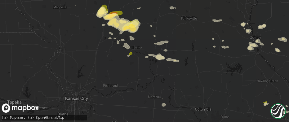 Hail map in Hale, MO on May 16, 2026