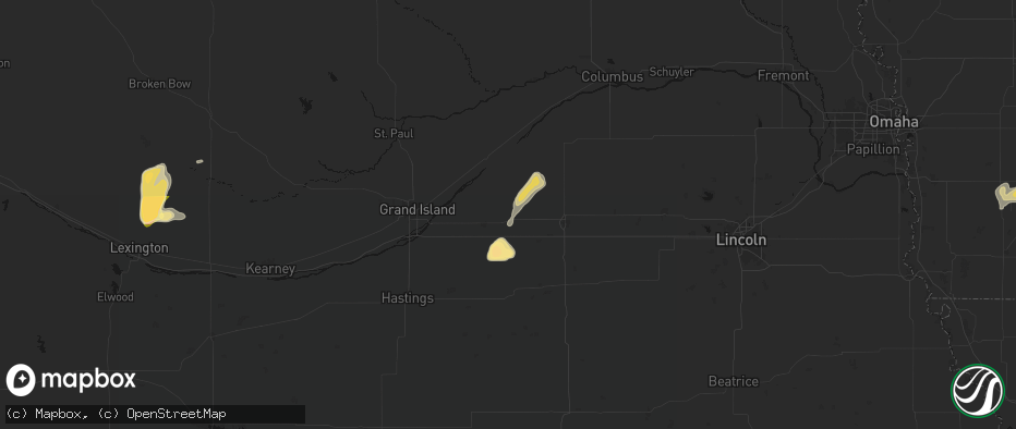 Hail map in Hampton, NE on May 16, 2026