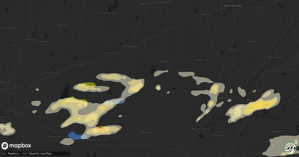 Hail map in Ingraham, IL on May 16, 2026