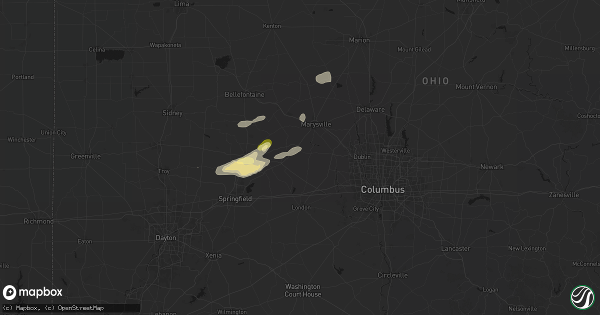 Hail map in Irwin, OH on May 16, 2026