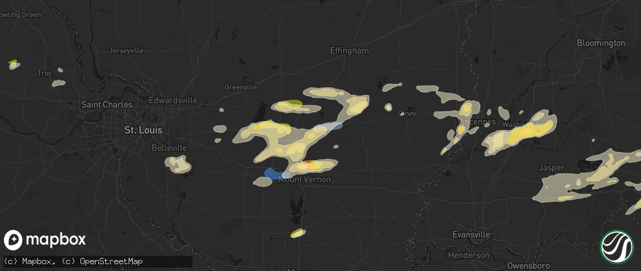 Hail map in Iuka, IL on May 16, 2026