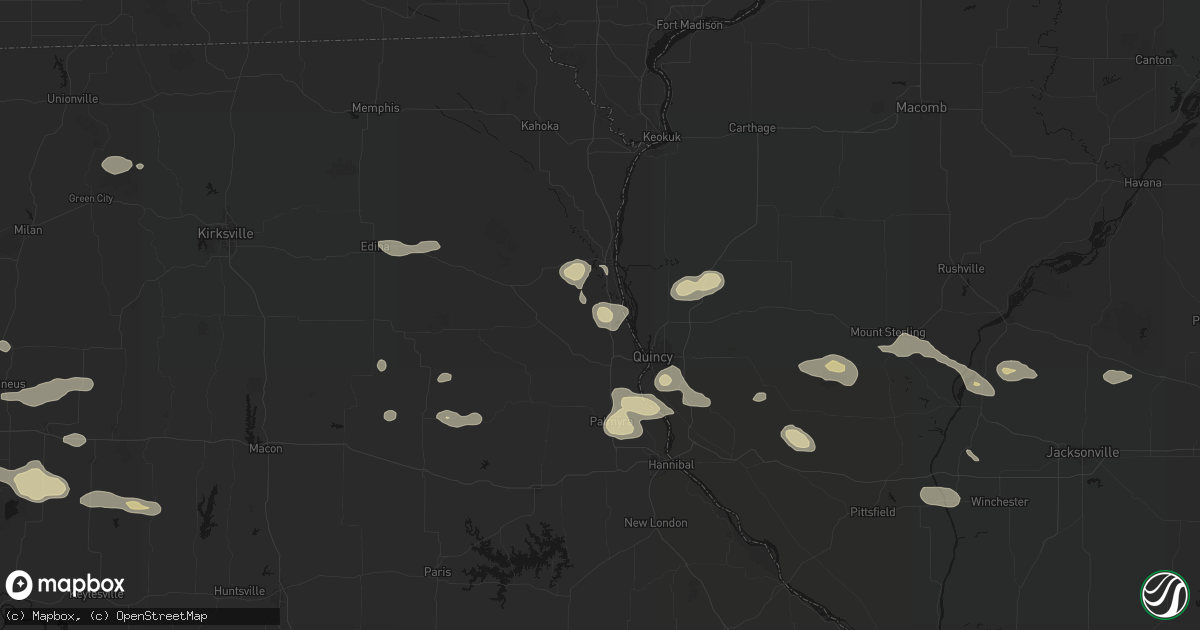 Hail map in La Grange, MO on May 16, 2026