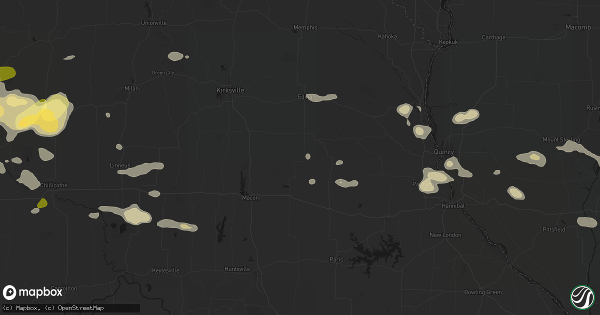 Hail map in Leonard, MO on May 16, 2026