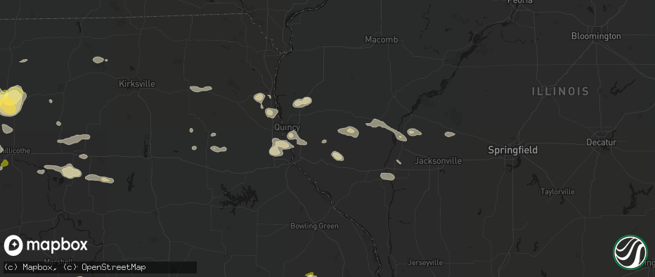 Hail map in Liberty, IL on May 16, 2026