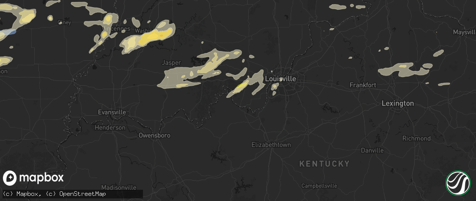 Hail map in Mauckport, IN on May 16, 2026