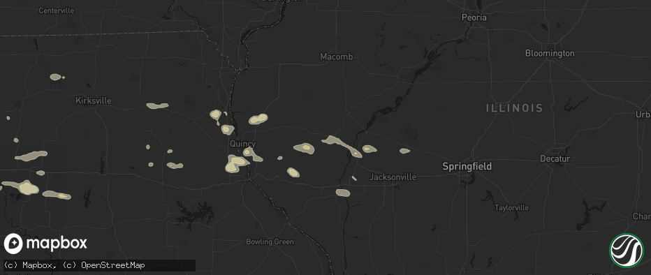 Hail map in Mount Sterling, IL on May 16, 2026