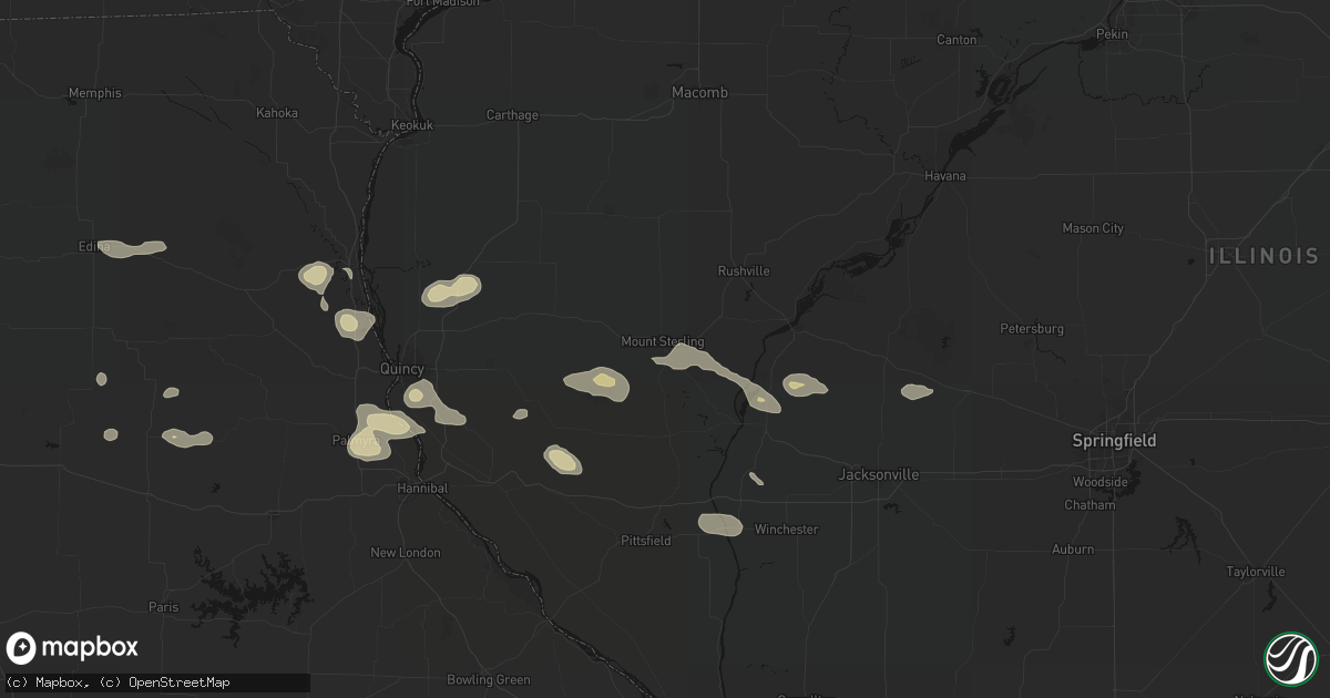 Hail map in Mount Sterling, IL on May 16, 2026