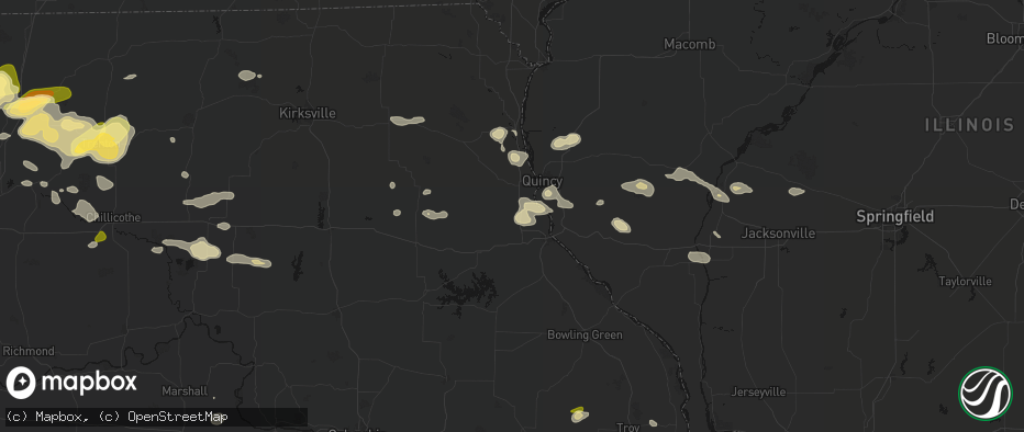 Hail map in Palmyra, MO on May 16, 2026