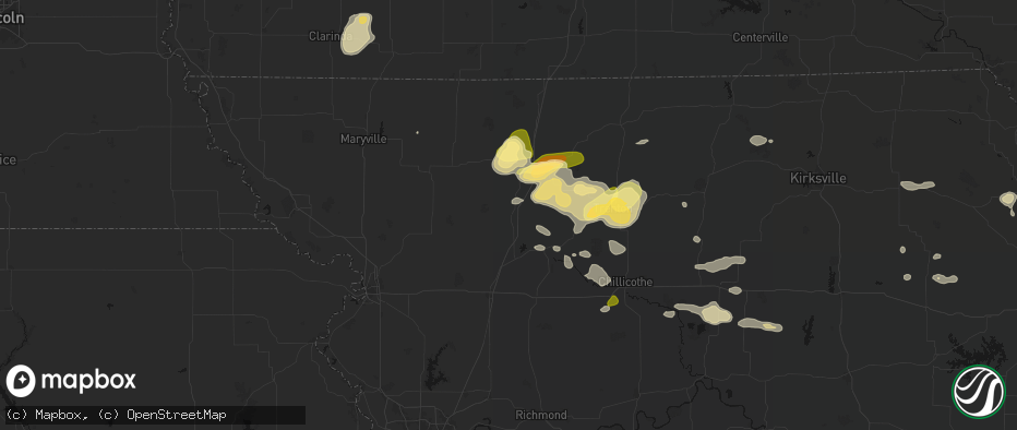 Hail map in Pattonsburg, MO on May 16, 2026