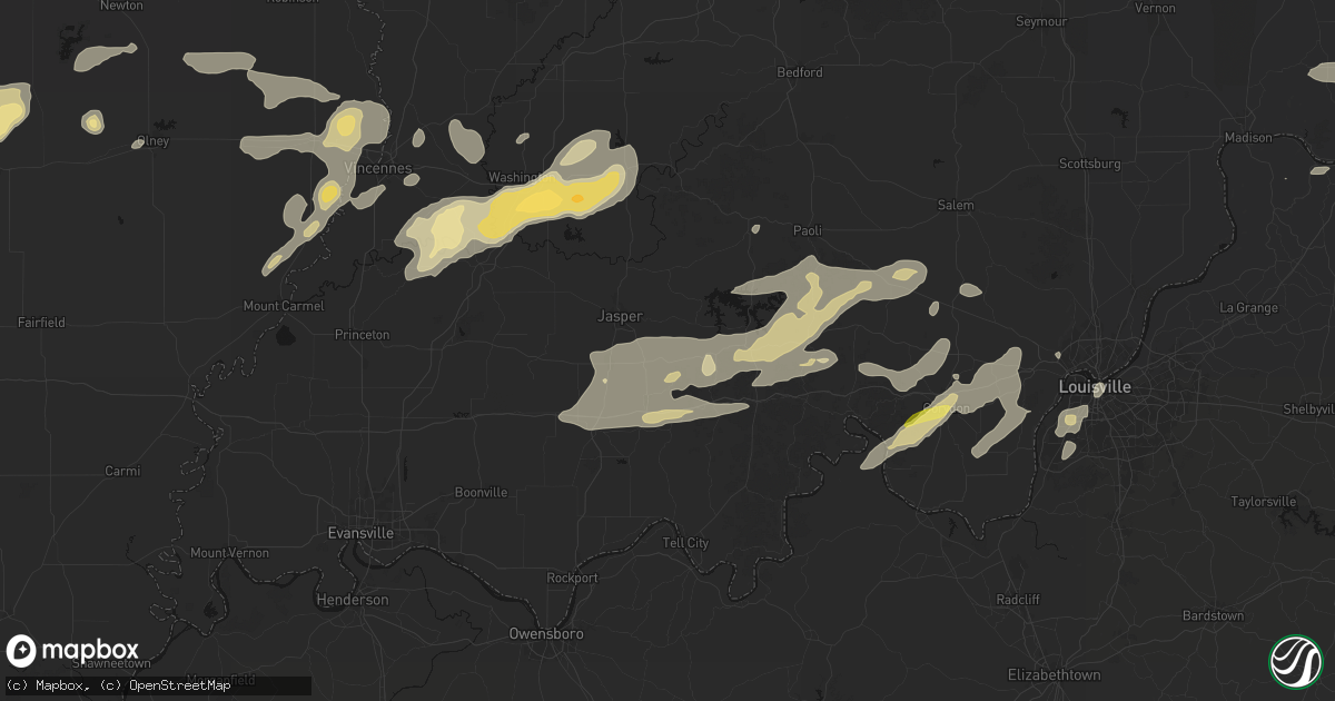 Hail map in Saint Anthony, IN on May 16, 2026