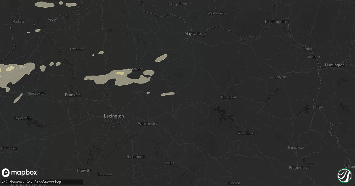 Hail map in Sharpsburg, KY on May 16, 2026