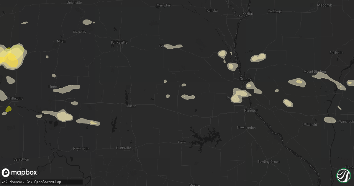 Hail map in Shelbyville, MO on May 16, 2026