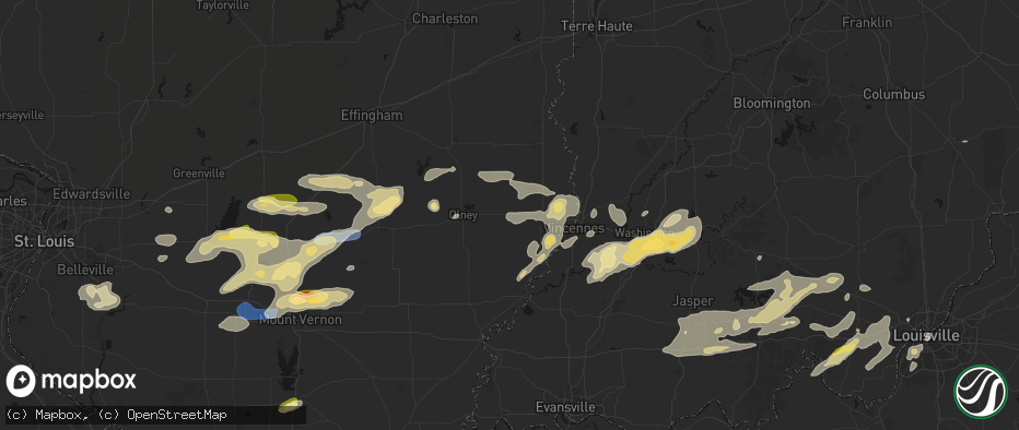 Hail map in Sumner, IL on May 16, 2026