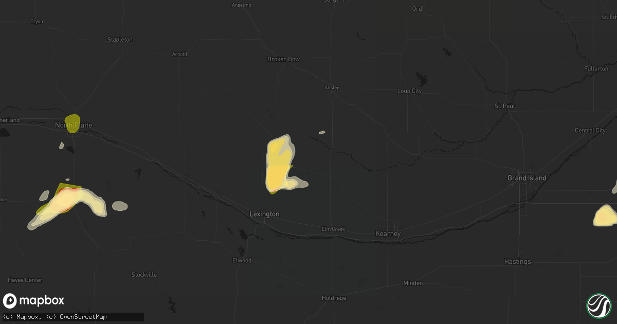 Hail map in Sumner, NE on May 16, 2026