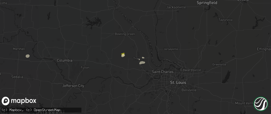 Hail map in Troy, MO on May 16, 2026
