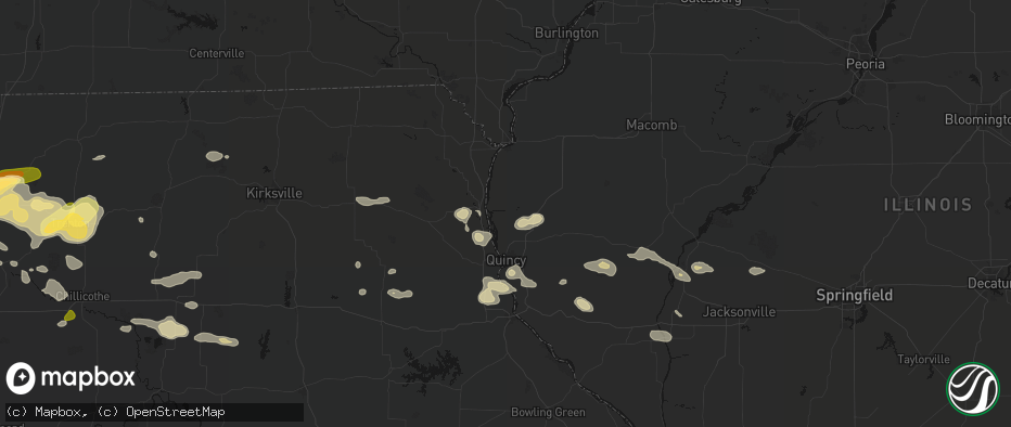 Hail map in Ursa, IL on May 16, 2026
