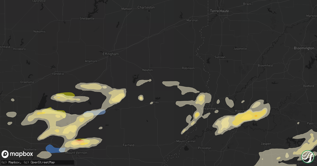 Hail map in West Liberty, IL on May 16, 2026