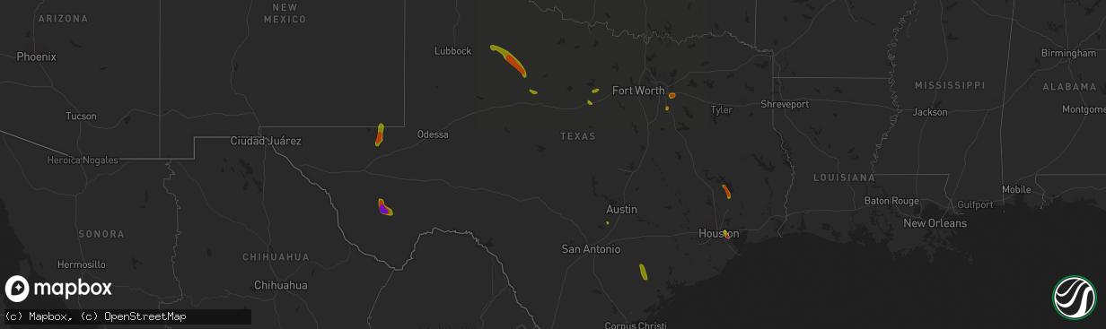 Hail map on May 17, 2010