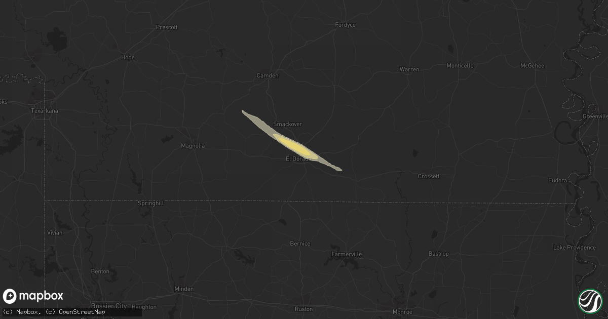 Hail map in El Dorado, AR on May 17, 2013