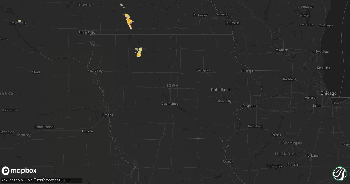 Hail map in Iowa on May 17, 2013