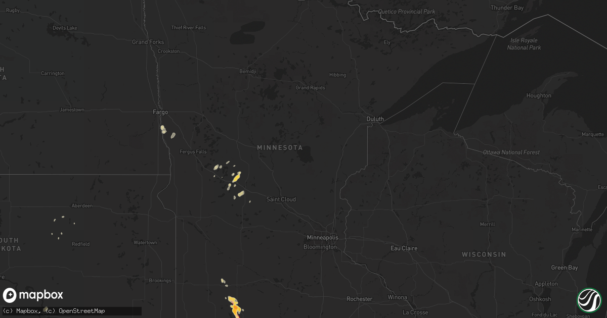 Hail map in Minnesota on May 17, 2013