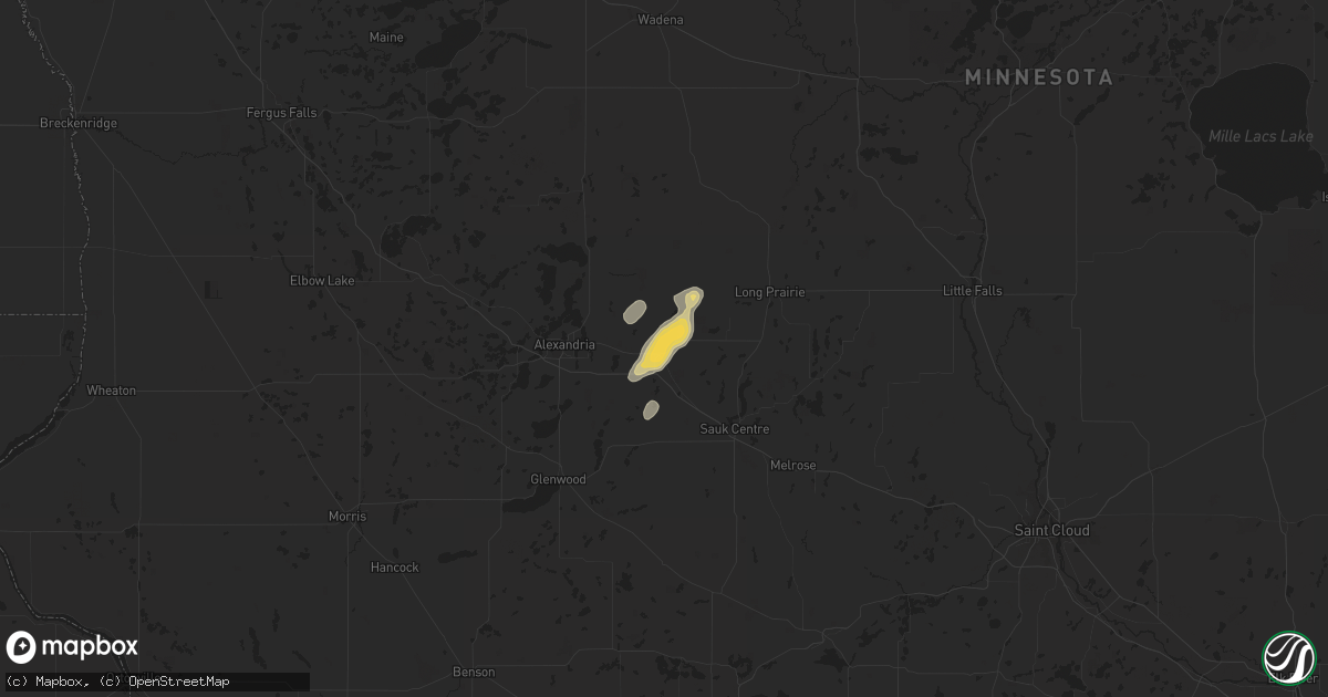 Hail map in Osakis, MN on May 17, 2013