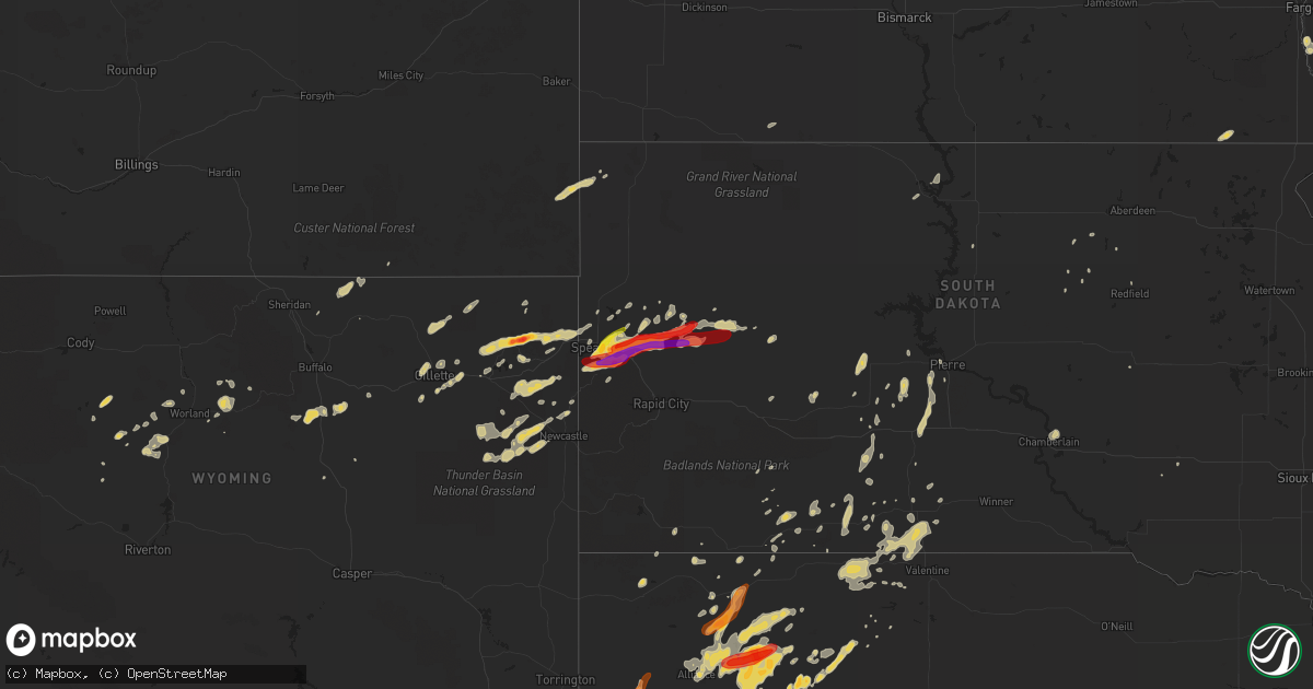 Hail map on May 17, 2013