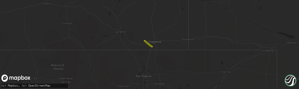 Hail map in Cheyenne, WY on May 17, 2014