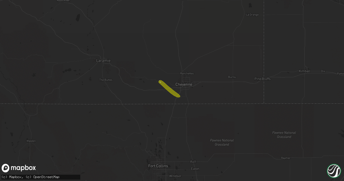 Hail map in Cheyenne, WY on May 17, 2014