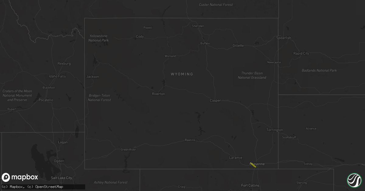 Hail map in Wyoming on May 17, 2014