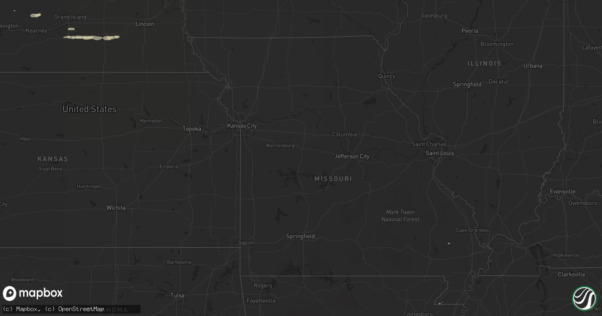Hail map in Arkansas on May 17, 2015