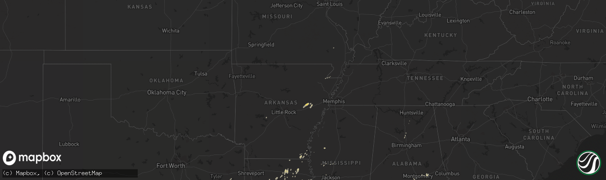 Hail map on May 17, 2015