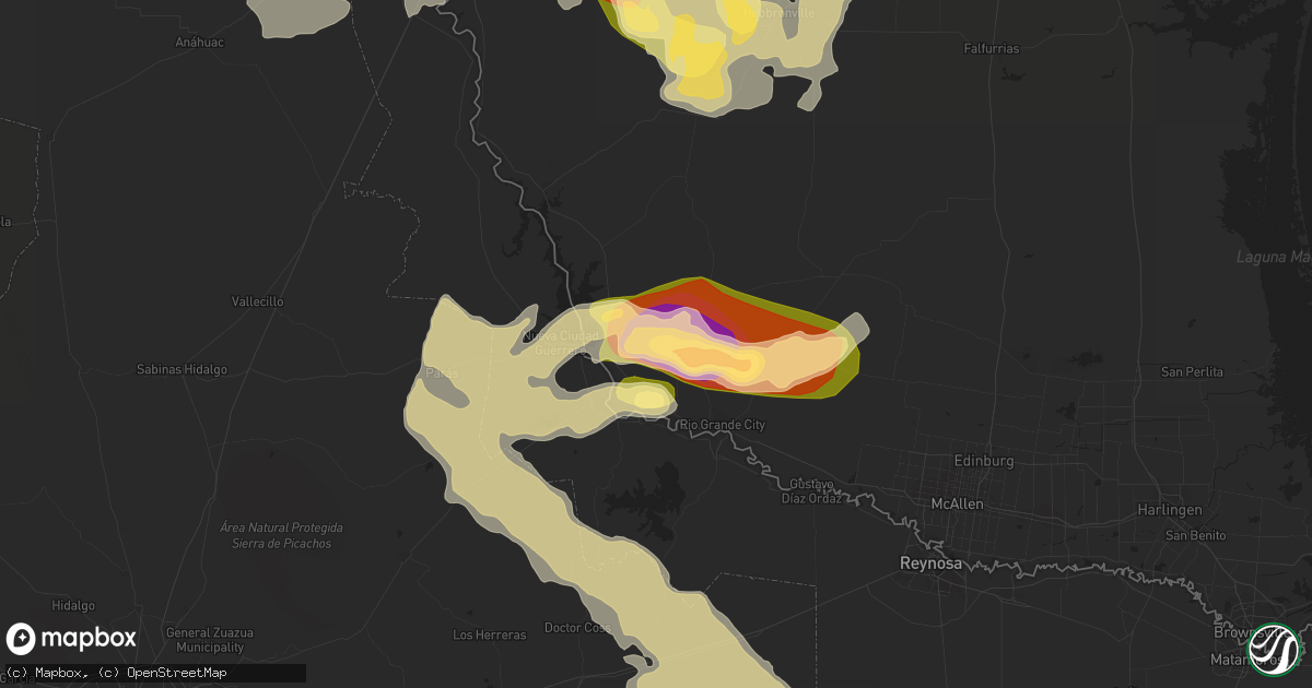 Hail map in Roma, TX on May 17, 2016