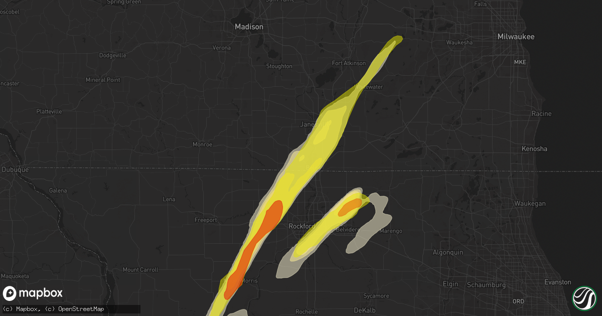 Hail map in Beloit, WI on May 17, 2017