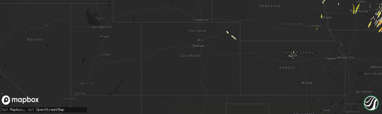 Hail map in Colorado on May 17, 2017